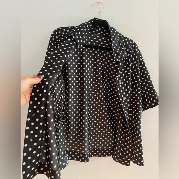 Vintage Black and White Polka Dot Dress + Blouse Set - Picture 7 of 7